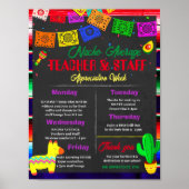 Poster Nacho Moyenne de l'enseignant Appréciation semaine (Devant)