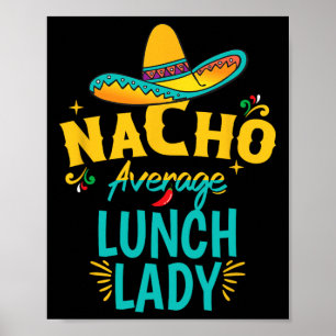 Poster Nacho Moyenne Déjeuner Lady Chapeau Cinco De Mayo