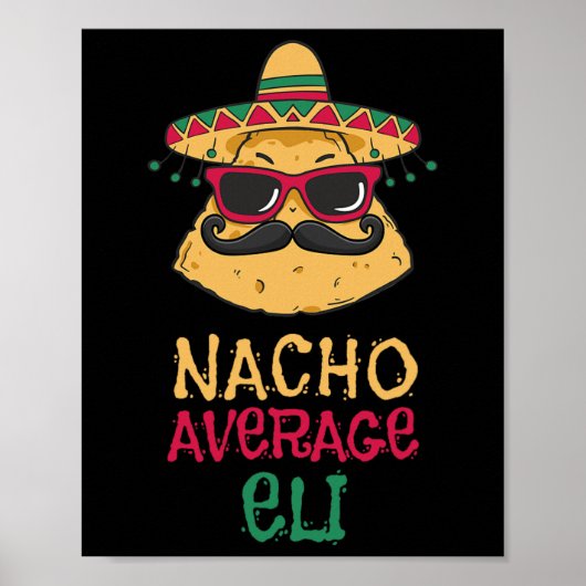 Poster Nacho Moyenne Eli Prénom Funny Taco (Devant)