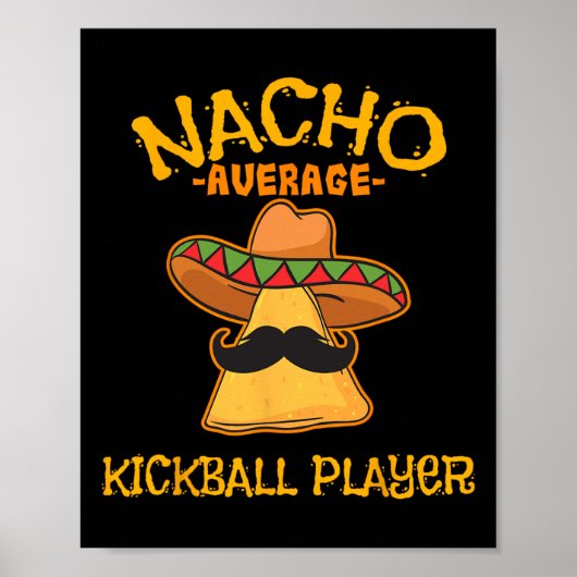 Poster Nacho Moyenne Kickball Player Cinco De Mayo Mexica (Devant)