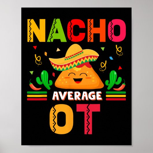 Poster Nacho Moyenne Ot ergothérapeute Cinco De M (Devant)