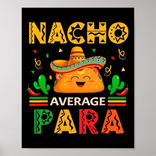 Poster Nacho Moyenne Para Cinco De Mayo Paraprofe Mexicai (Devant)