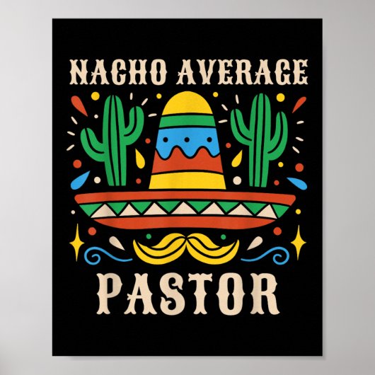 Poster Nacho Moyenne Pasteur Funny Prédicateur Mexicain R (Devant)