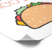 Poster Nacho Moyenne Taco Bar Signal Fiesta Mexicaine (Coin)