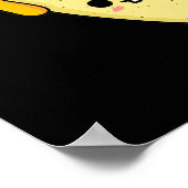Poster Nacho Personne moyenne Funky Food Pun Dark BG (Coin)