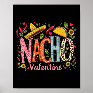 Poster Nacho Valentin drôle de nourriture mexicaine humou
