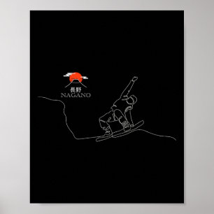 Poster Nagano Snowboard