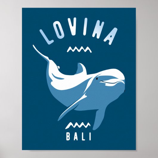 Poster Nage avec Dolphins Lovina Bali (Devant)
