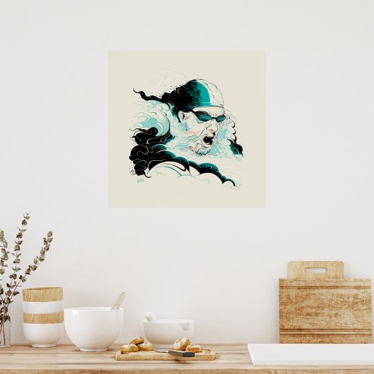 Poster Nage olympique (Cuisine)