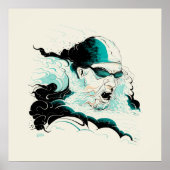 Poster Nage olympique (Devant)