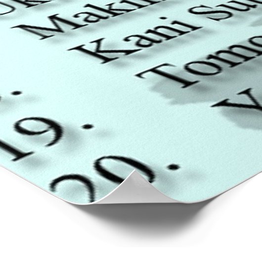 Poster Nage Te Liste (Coin)