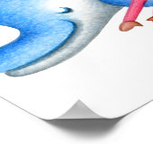 Poster Nager avec des dauphins. (Coin)