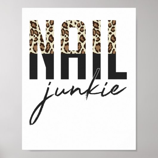 Poster Nail Junkie Nail Salon Technicien de ongle F (Devant)