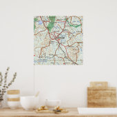 Poster Nairobi Kenya Carte topographique (Cuisine)