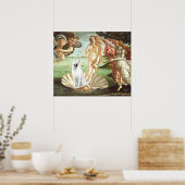 Poster Naissance de Vénus - Berger blanc allemand (Cuisine)