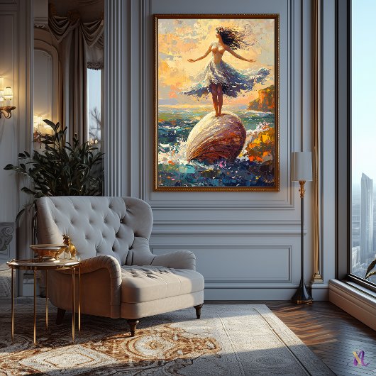 Poster Naissance de Vénus inspirée de l'impressionnisme