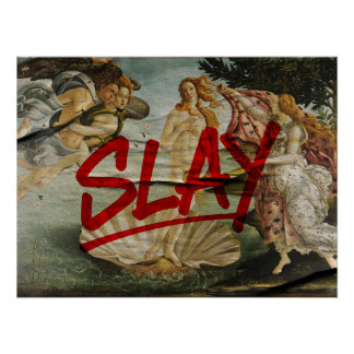 Poster Naissance de Vénus × SLAY – Édition Marqueur Rouge