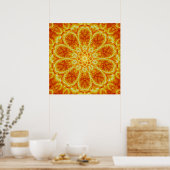 Poster Naissance d'un Mandala Soleil (Cuisine)