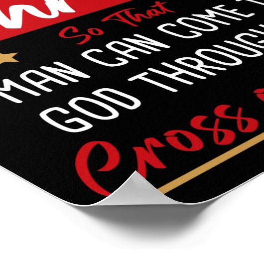 Poster Naissance et Croix de Jésus Christ : Foi de Noël (Coin)