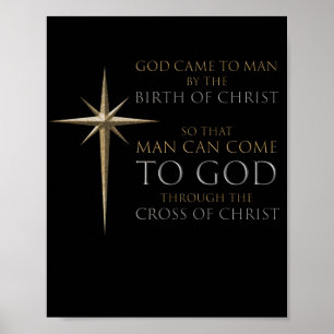 Poster Naissance et Croix du Christ ChristianStar