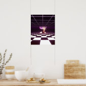 Poster Naissance numérique [esthétique synthwave] (Cuisine)
