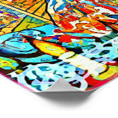 Poster naive Folk Art Winter Celebration (Hoek)