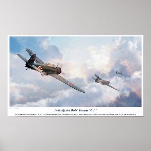 Poster Nakajima B6N Tenzan (Devant)