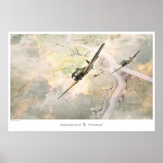 Poster Nakajima Ki-43 Hayabusa (Devant)