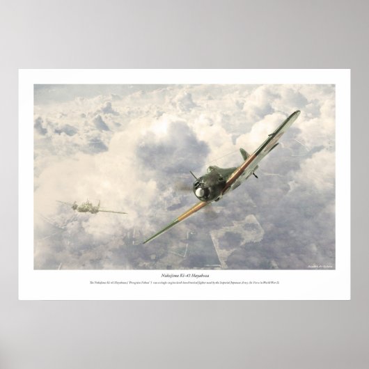 Poster Nakajima Ki-43 Hayabusa (Devant)