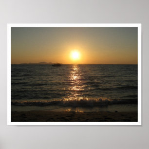 Poster Naklua Beach Sunset .. Pattaya, Chonburi, Thaïland