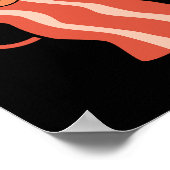 Poster N'allez pas Bacon Mon Coeur Drôle Cuisine Pun Dark (Coin)