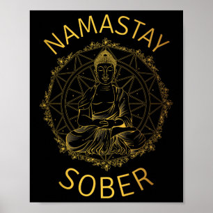 Poster Namastay Sobre Bouddha Récupération Yoga Méditatio