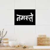 Poster Namaste (नमस्ते) - Devanagari Script (Cuisine)