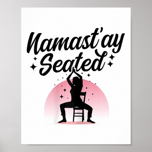Poster Namasté Assis - Yoga de chaise (Devant)