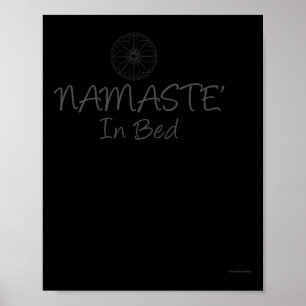 Poster Namaste au lit - Yoga drôle pour hommes femmes ami