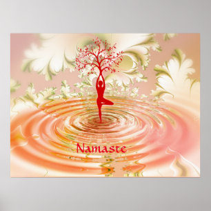 Poster Namaste Citation Arbre de vie Zen Yoga Zen