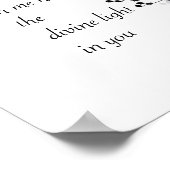 Poster Namaste cite du texte sur l'art de la nature noire (Coin)