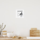 Poster Namaste cite du texte sur l'art de la nature noire (Cuisine)