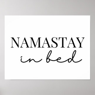 Poster namaste dans le lit