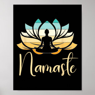Poster Namaste Fleur de Lotus Méditation Yoga _1