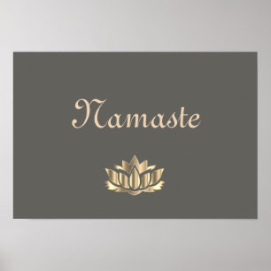 Poster Namaste Lotus Flower