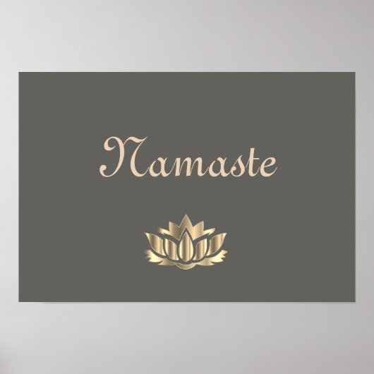 Poster Namaste Lotus Flower (Devant)