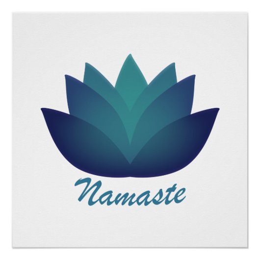 Poster Namaste Lotus Flower (Devant)