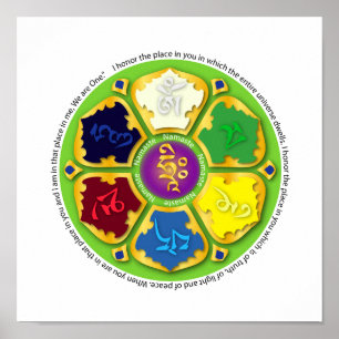 Poster Namaste Mandala - vert