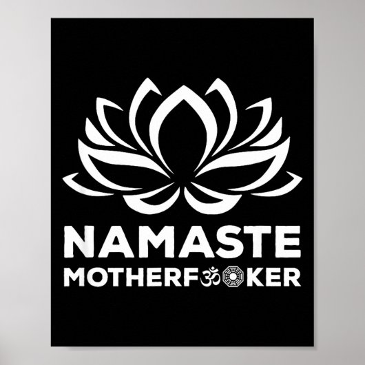 Poster Namaste Motherforer Funny Yoga Gift  (Devant)