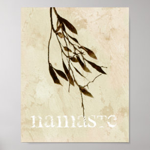 poster namaste nature art zen