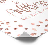 Poster Name and Address on an Envelope Sign Rose Gold (Coin)