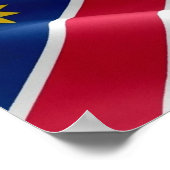 Poster Namibie - Drapeau d'agitation - (Coin)