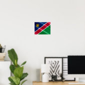 Poster Namibie - Drapeau d'agitation - (Bureau à domicile)