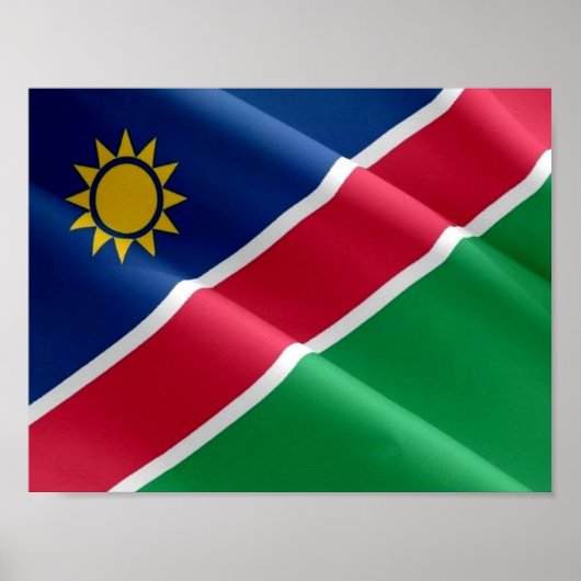 Poster Namibie - Drapeau d'agitation - (Devant)